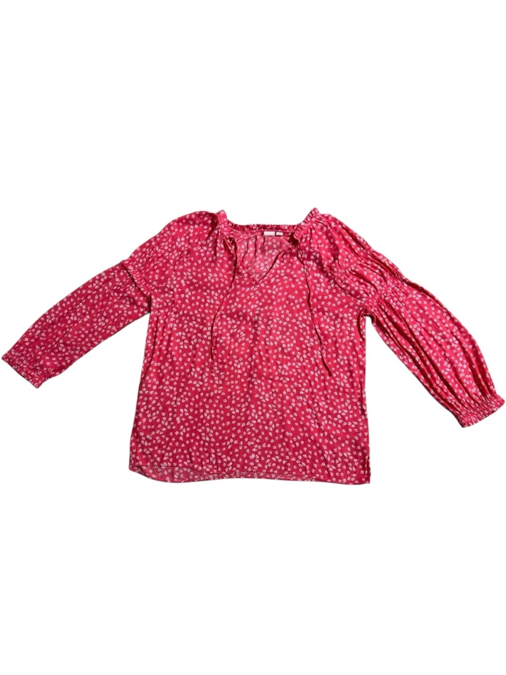 Gap Floral Blouse in Pink & White Size Small